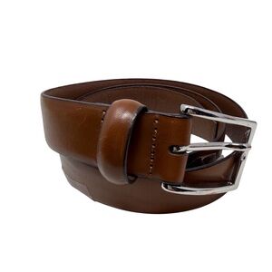 J.Crew brown leather belt size 32 w/ length of 37 1/2 inches excluding buckle